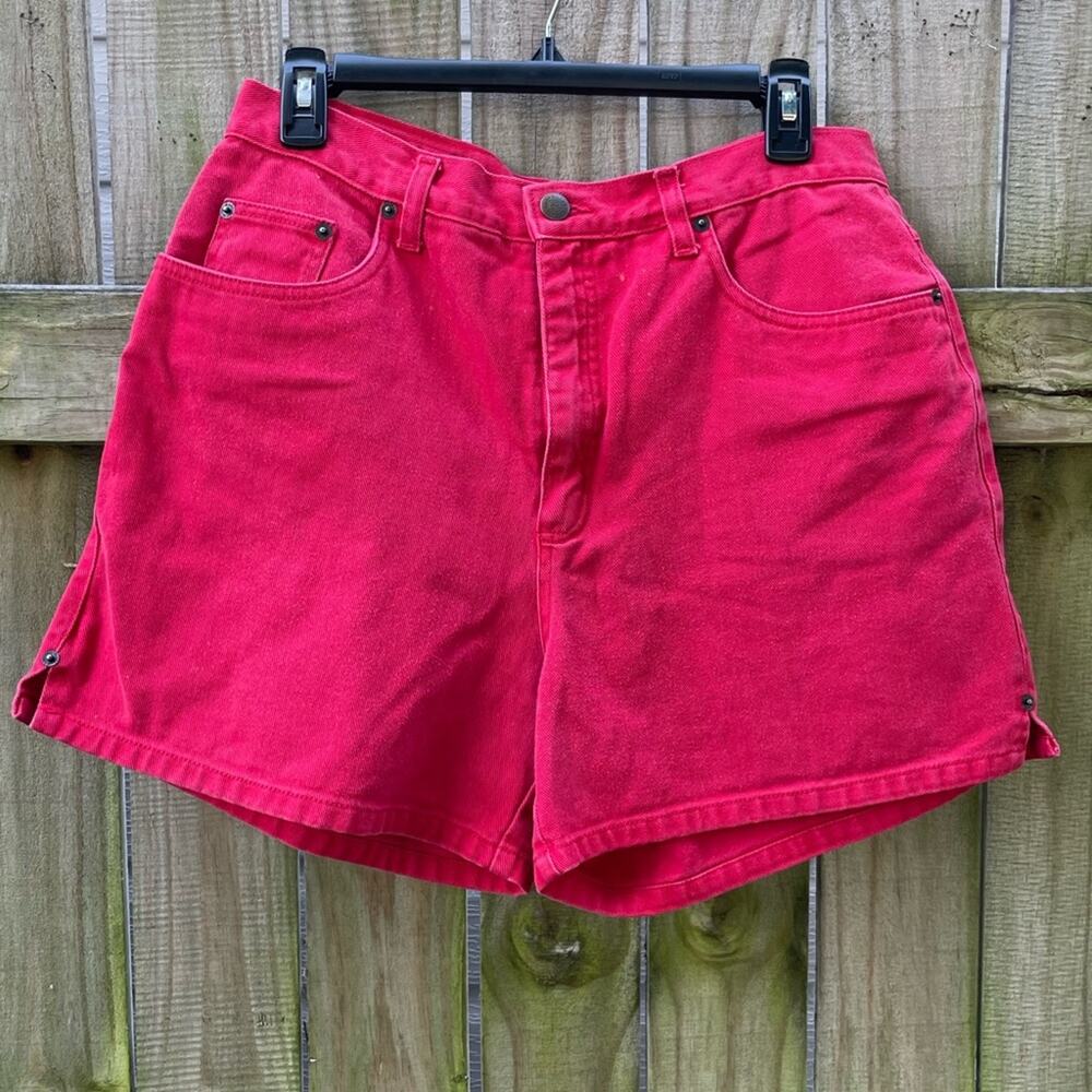 Vintage Bill Blass Jeans Red high waist denim shorts